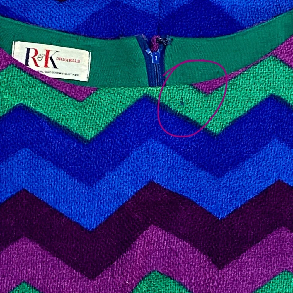 60s mod R&K Originals Zag Go-Go Dress • USA